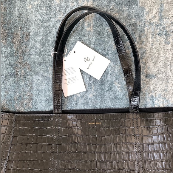 Anine Bing Croc Tote Bag Oversized NEW - Picture 8 of 15